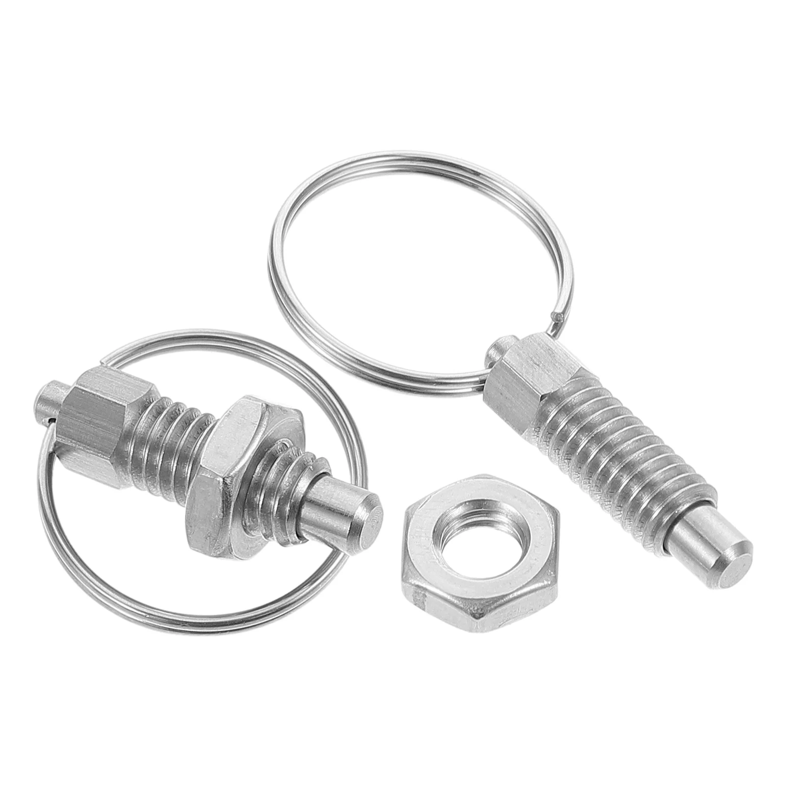 

1 Pair Fitness Equipment Pull-out Adjustable Indexing Plunger Telescopic Stainless Steel Spring Pin Non Locking Handle Ball