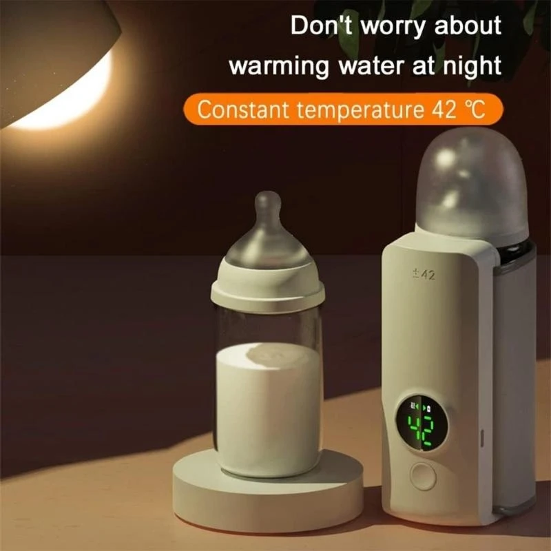 J15U Upgraded Bottle Warmer for Breastmilk Baby Feeding Bottle Heating Case Rechargeable Warmer Bag with Digital Display