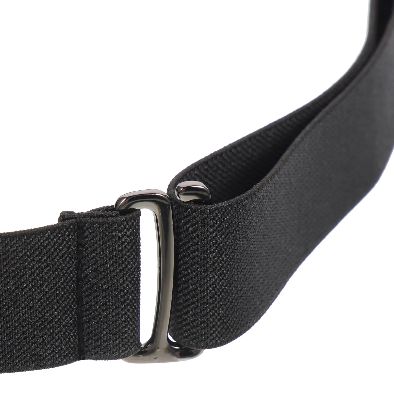 حزام مرن غير مرئي للرجال والنساء ، بنطلون أسود ، أحزمة مشبك جانبي ، مانع للانزلاق ، خصر مطاطي ، صبي