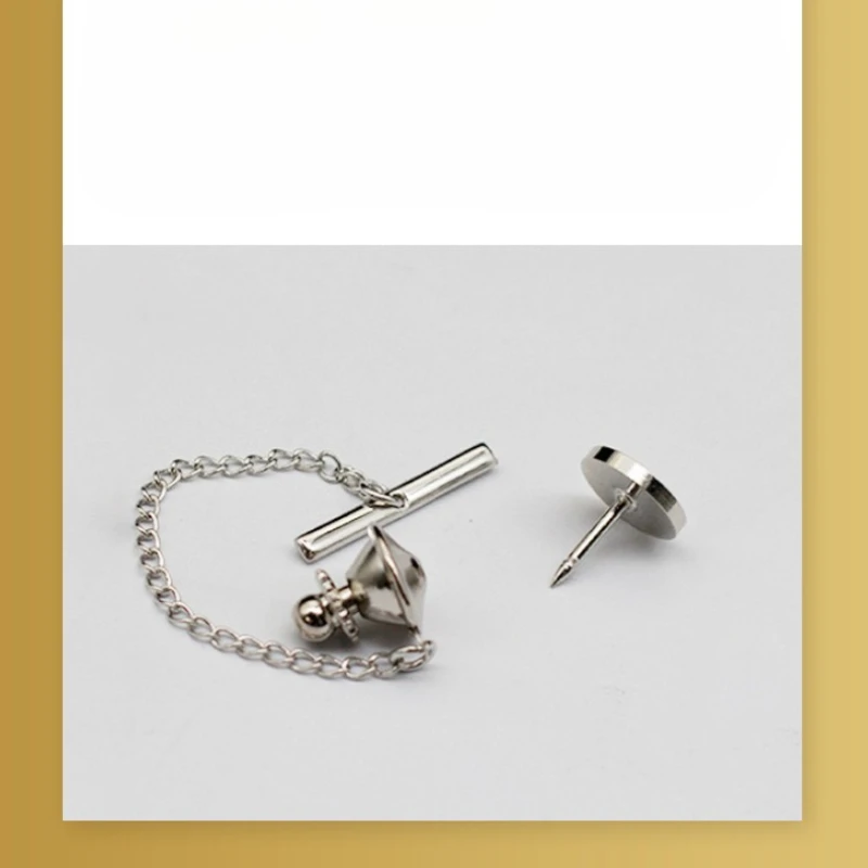 بروش ربطة عنق عصرية للرجال بإبزيم نحاسي ثابت للولائم، مشبك ربطة عنق عصري وعصري #6