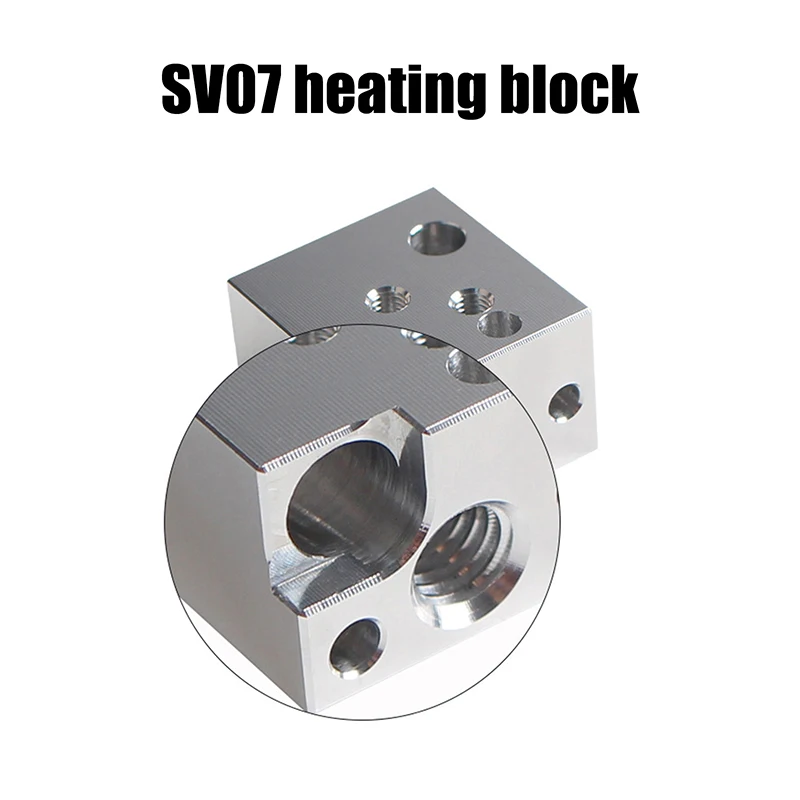 SV07 Extruder Hotend Heating Block Kit High Quality Brass Nozzle High Temperature Resistant Kit For SV07 3D Printer