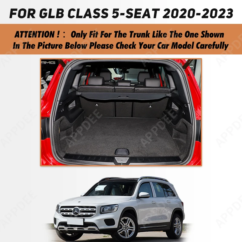 Full Coverage Trunk Mat For Mercedes Benz GLB Class 5-Seat X247 2019-2023 22 21 20 Car Cover Pad Interior Protector Accessories