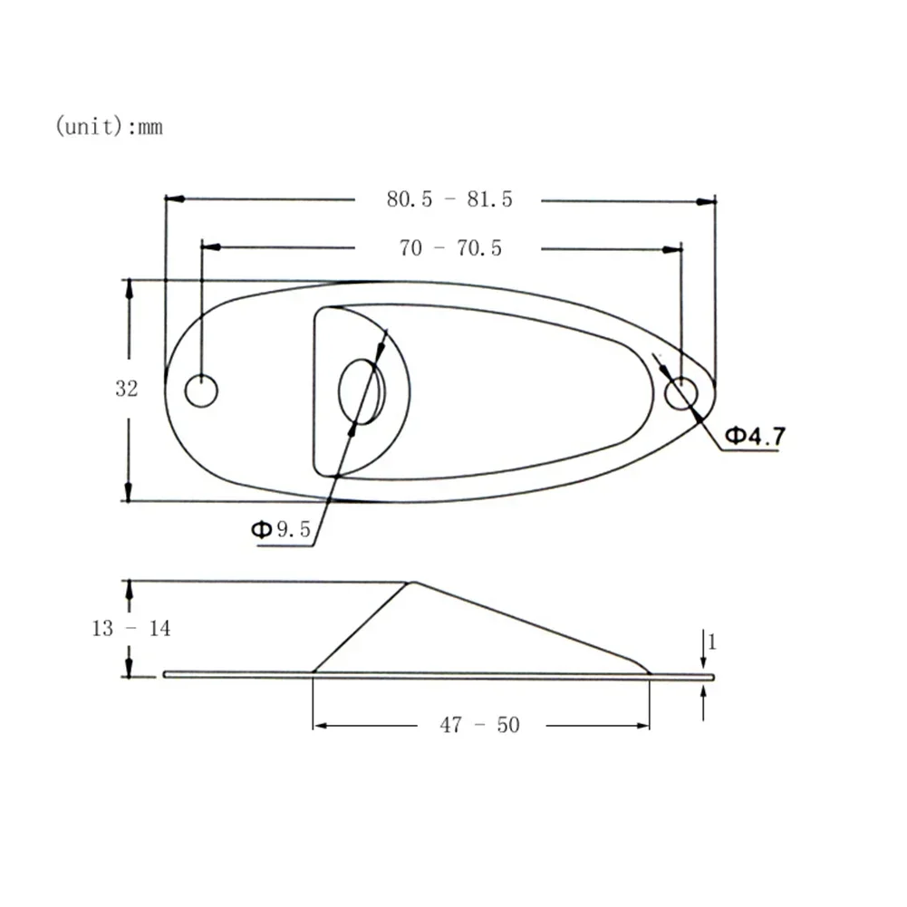 Steckdosen platte aus Metall mit Schrauben für E-Gitarren zubehör aus Chrom/Schwarz/Gold/Bronze/Rot und Kupfer