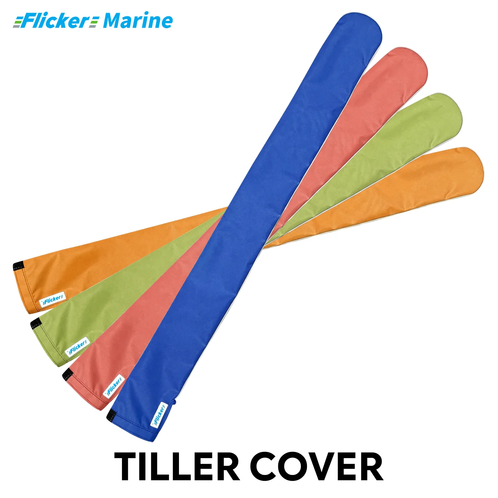 Flicker Marine Tiller Cover – Marine Grade UV Resistant Waterproof Boat Tiller Protector with hook and loop closure