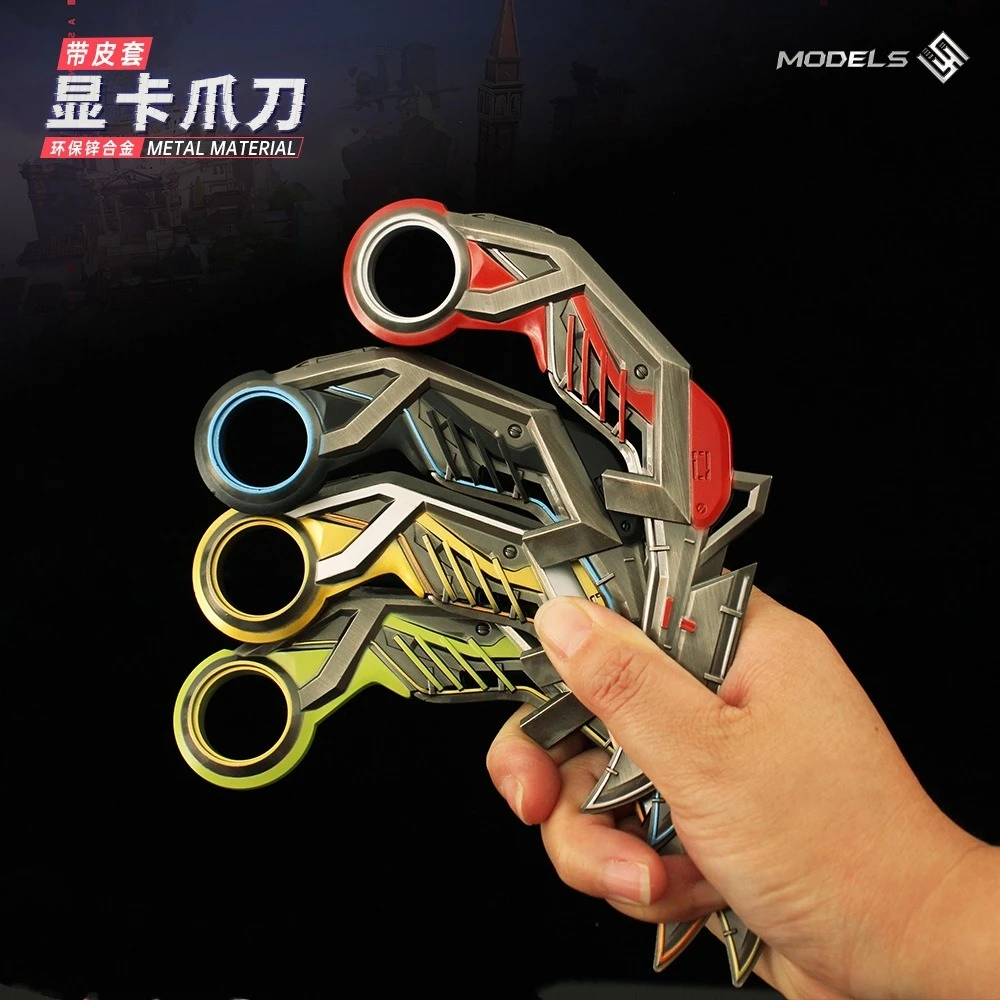 أجهزة الأجهزة الطرفية للعبة Valorant مقاس 16 سم، نموذج RGX 11z Pro Karambit، ألعاب سكاكين التدريب المصنوعة من خليط معدني، هدايا حرفية، مع حافظة جلدية غير حادة #2