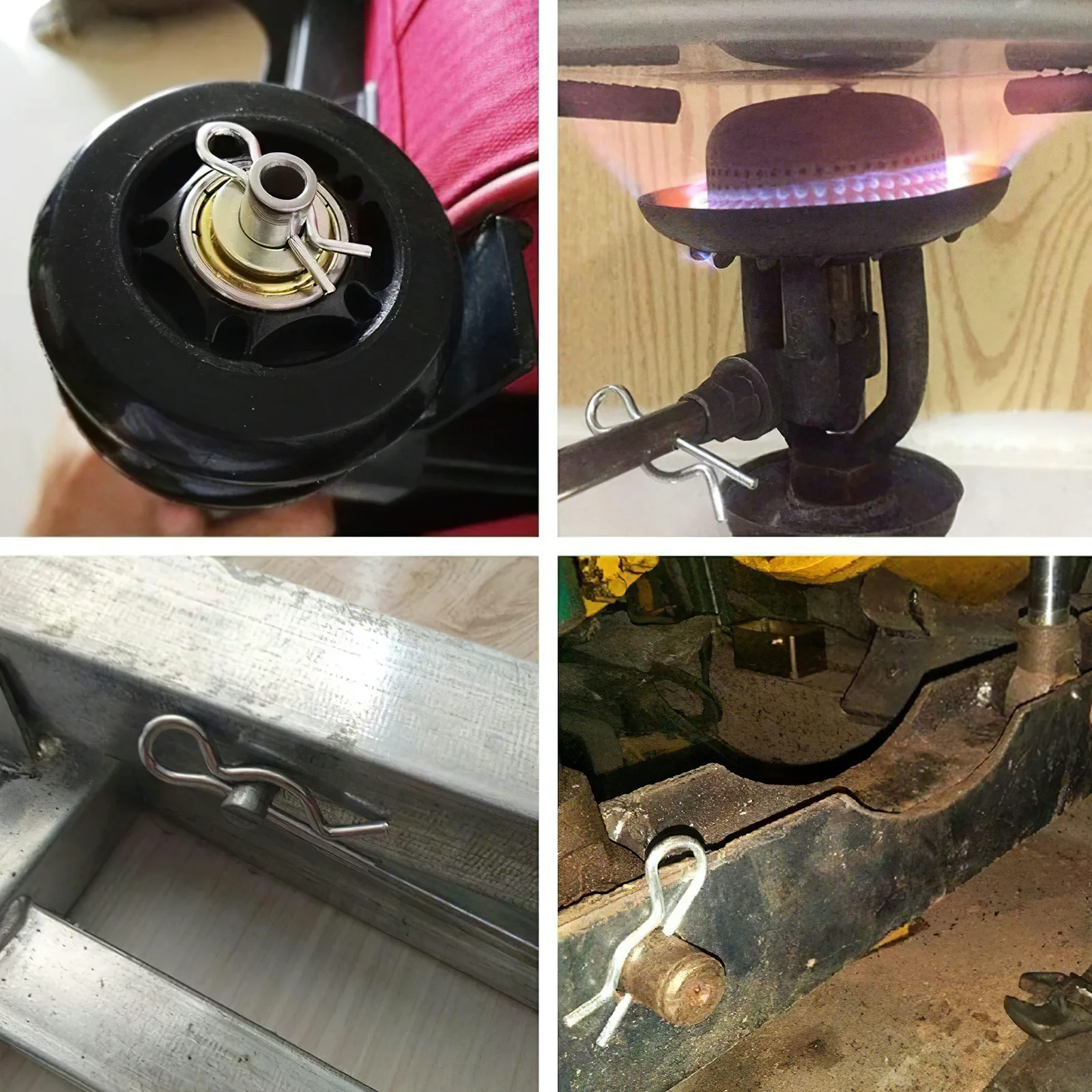 

Durable Carbon Steel Hitch Pin Heavy Duty Spring Tension Clip Secure Lock Trailer Hitch Cotter Pins Cotter Pins Assortment Kit