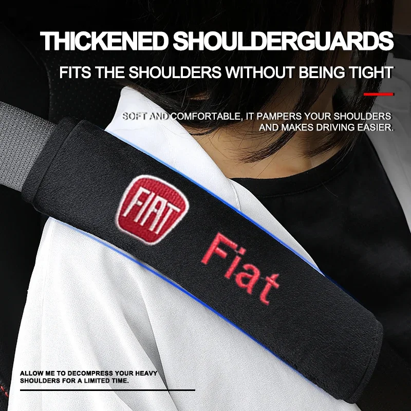 1/2 قطعة غطاء حزام مقعد السيارة القطن سلامة الكتف حامي لشركة فيات 500 بونتو 124 125 500 برافو ستيلو باندا أبارث تيبو فياجيو #1
