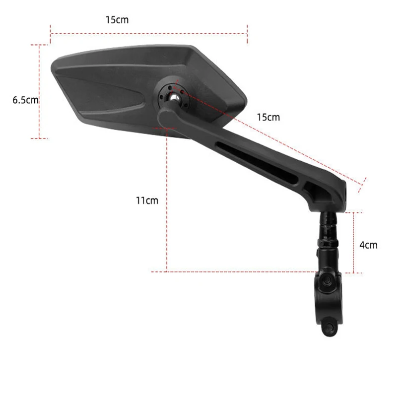 Bicycle Rearview Mirror 360 Rotation Adjustment For E-Bicycle Reflector Clear Wide Range Back Sight Left Right Mirror Rearview