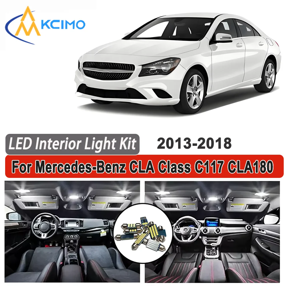 

Kcimo For Mercedes-Benz CLA Class C117 CLA180 CLA200 CLA220 CLA250 2013-2018 Premium Bright LED Interior Dome Map Trunk Light