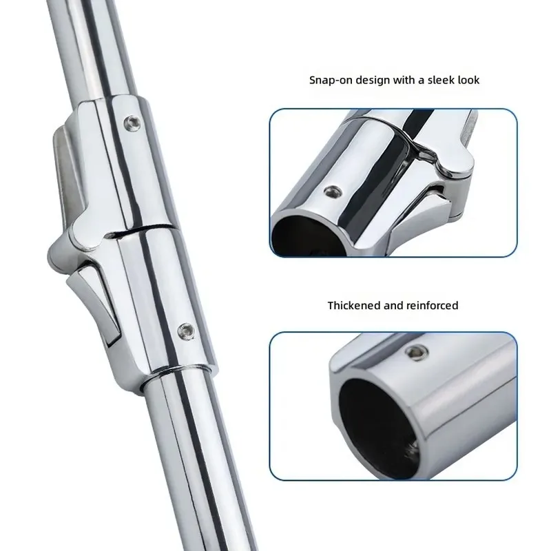 for Flip Joint Snap-on Quick Release Folding Round Pipe Connection Joint Foldable Round Pipe Fittings 316 Stainless Steel