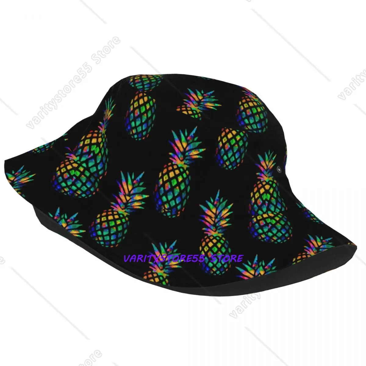 Pineapple Bucket Hat Hot Summer Headwear Stuff Fruits Fishing Hats for Outdoor Women Men Bob Hat Packable