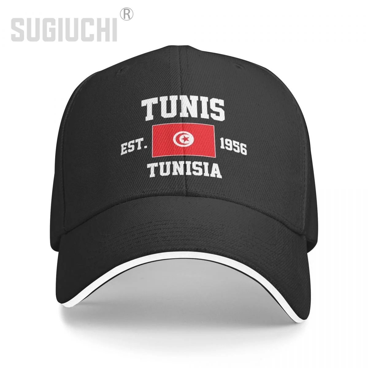 Baseball Cap Tunisia EST.1956 Tunis Capital Men Women Unisex Hip Hop Sandwich Caps Snapback Golf Hat Fishing