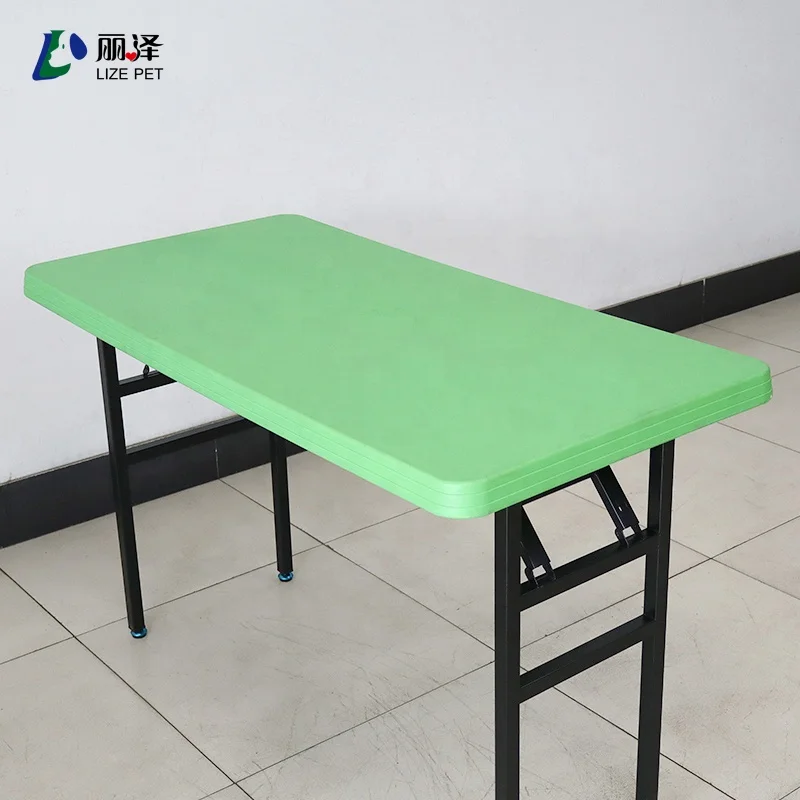 Portable Foldable Rectangular Picnic , Iron Frame & PET Plastic Top Outdoor Dining Factory Wholesale