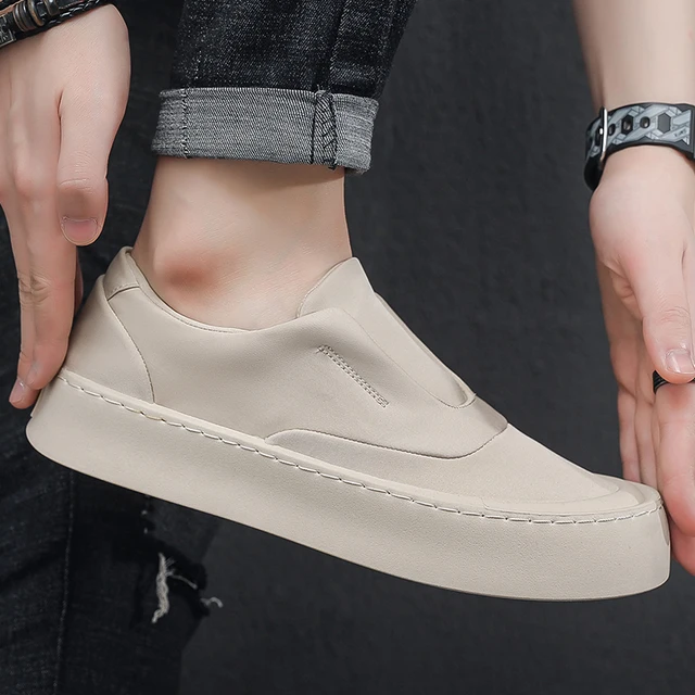 Buty wulkanizowane męskie zielone trampki płócienne na co dzień w stylu brytyjskim dla mężczyzn platforma spacerowa moda buty sportowe męskie 2024
