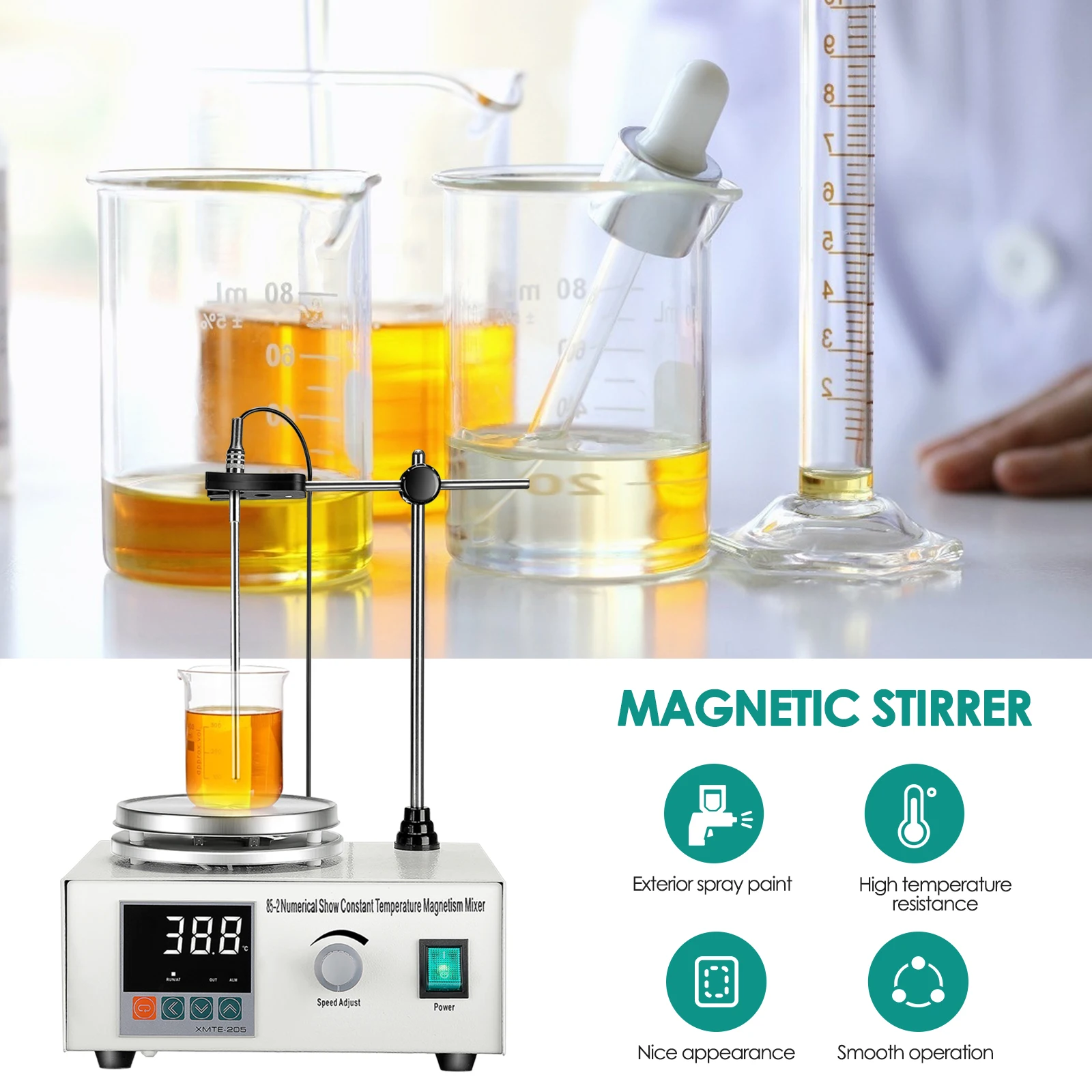 85-2 Magnetic Stirrer Mixer Hot Plate 1000 ml Digital Magnetic Stirrer Mixer 200 W Digital Display Magnetic Stirrer Mixer