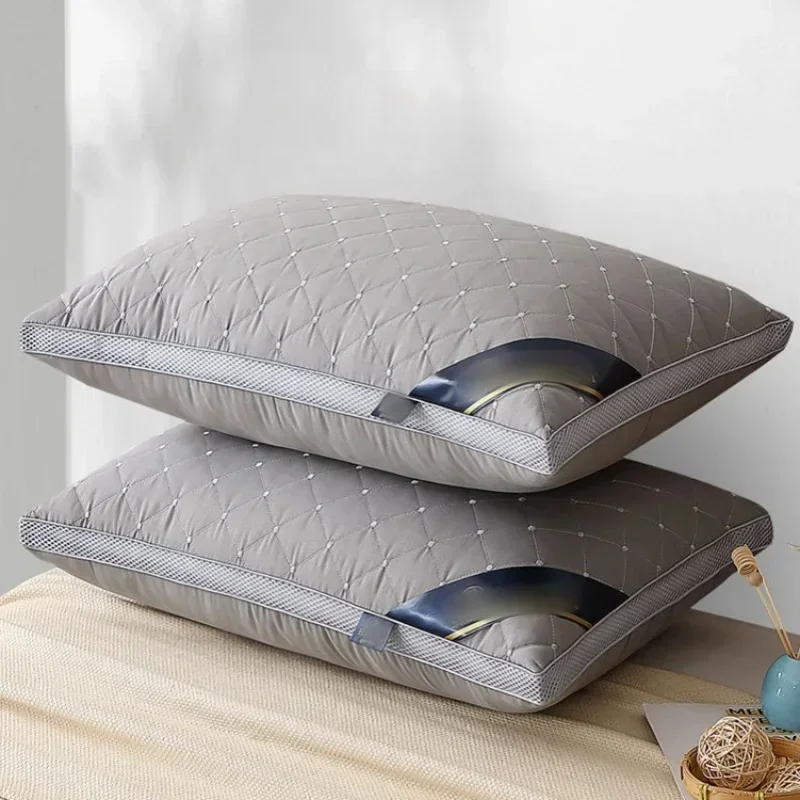 Orthopedic Pillow for Cervical Support & Sleep Aid High Resilience Non-Collapsing Core Student Single Pillow Home/Dorm/Hotel Use
