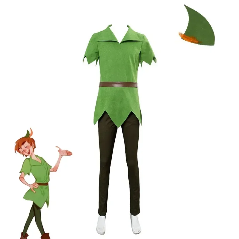 Anime Peter Pan Cosplay Costumes Les nouvelles aventures de Peter Pan Cosplay Men Adults Kids Halloween Party Performance