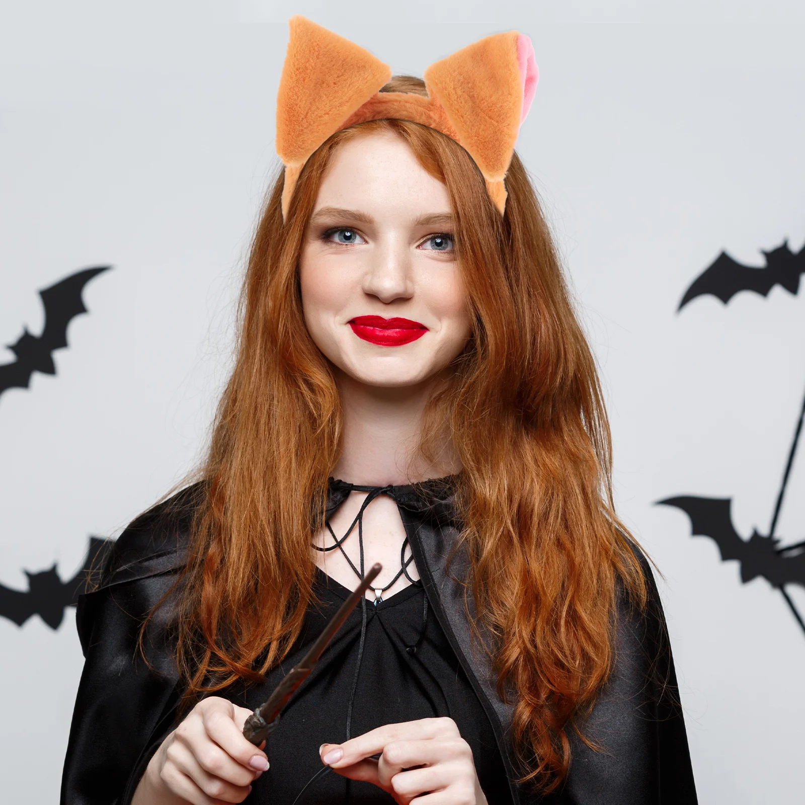 

2Pcs Comfortable Cartoon Animal Headdress Halloween Dog Ears Headband for Pets Creative Photo Opportunities and Street Parades