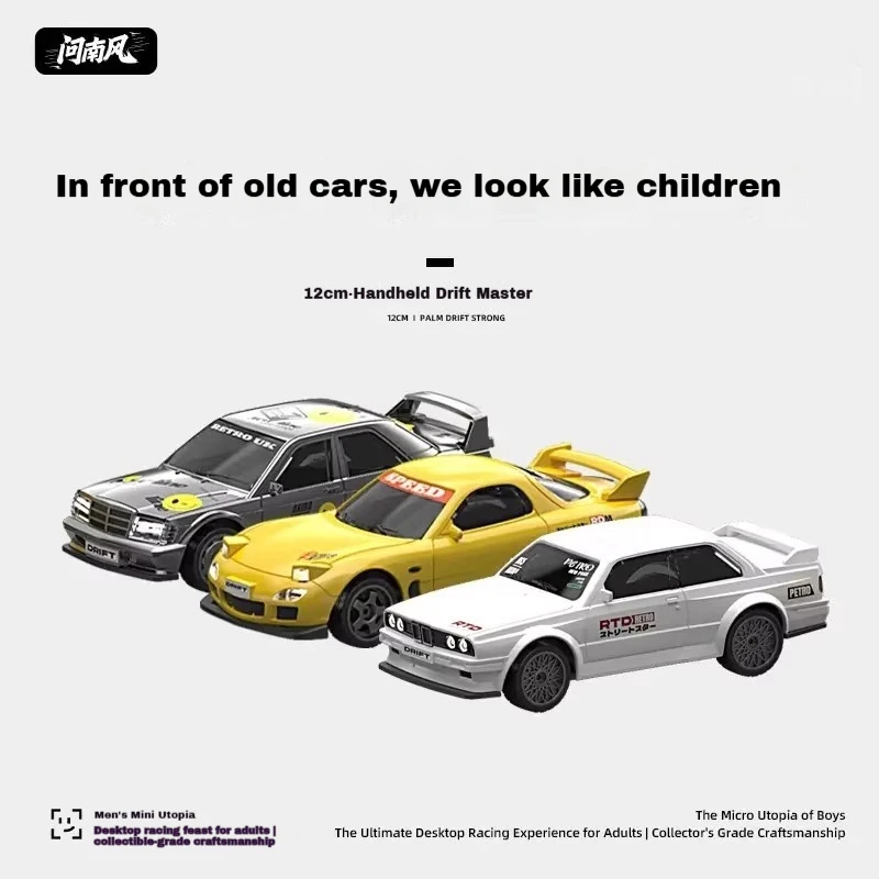 Nowy QNM Mini RC Drift Car M3 Model Samochodu Wyścigowego Dekoracja Stołu Zabawka Zdalnie Sterowana dla Chłopców Prezent Kolekcjonerskie Elementy