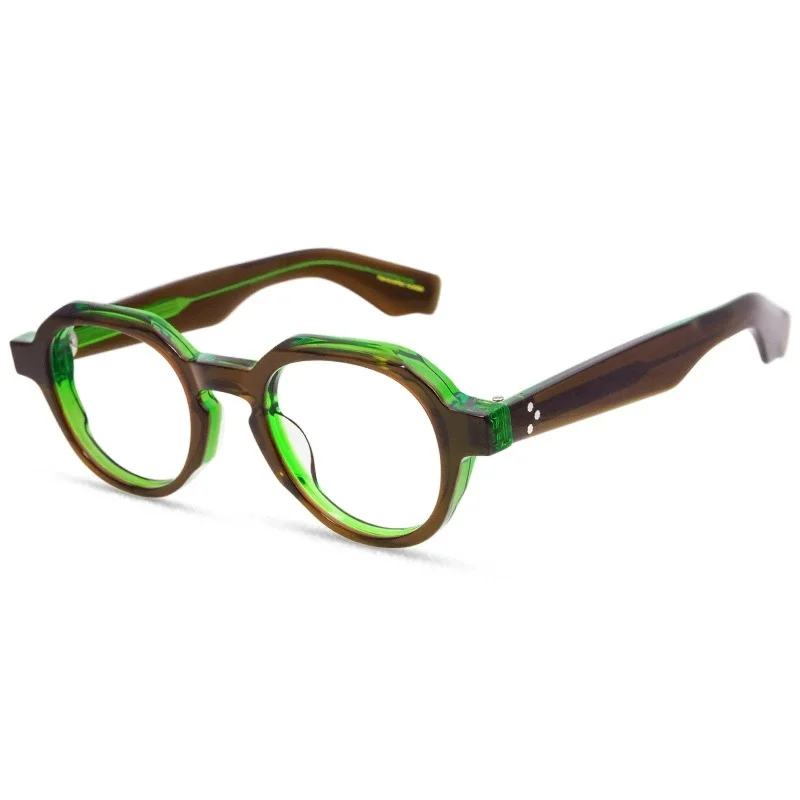 Caspar-Unisex Acetate Glasses-Geometric Shape|Belight Optical