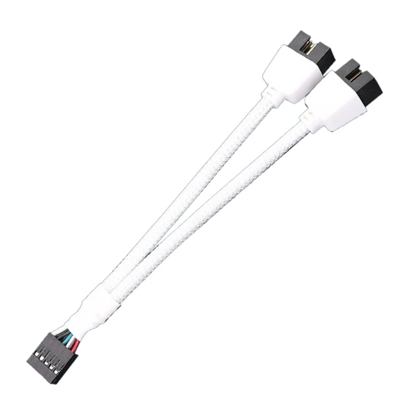 メインボード 9ピン USB2.0 ヘッダー 1 2 延長アダプター ケーブル USB2.0 9 ピン メス 2 オス スプリッター