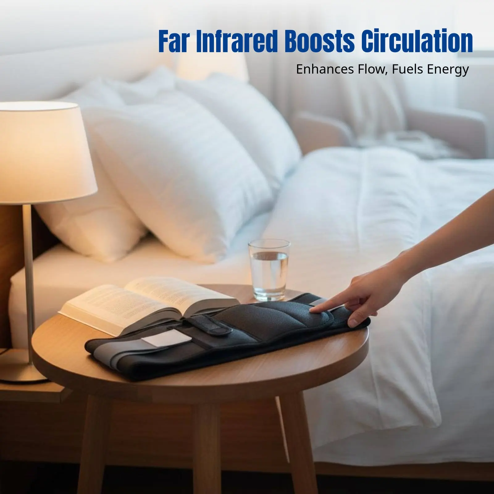

Graphene Heated Waist Support, Adjustable Heating Massage Belt, Smart Temperature Control, Unisex Relief, USB Powered