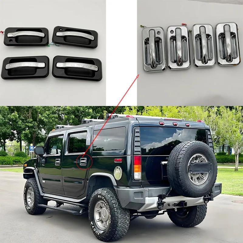 

Suitable for Hummer H2 door handles, electroplated door handles, chrome handle accessories
