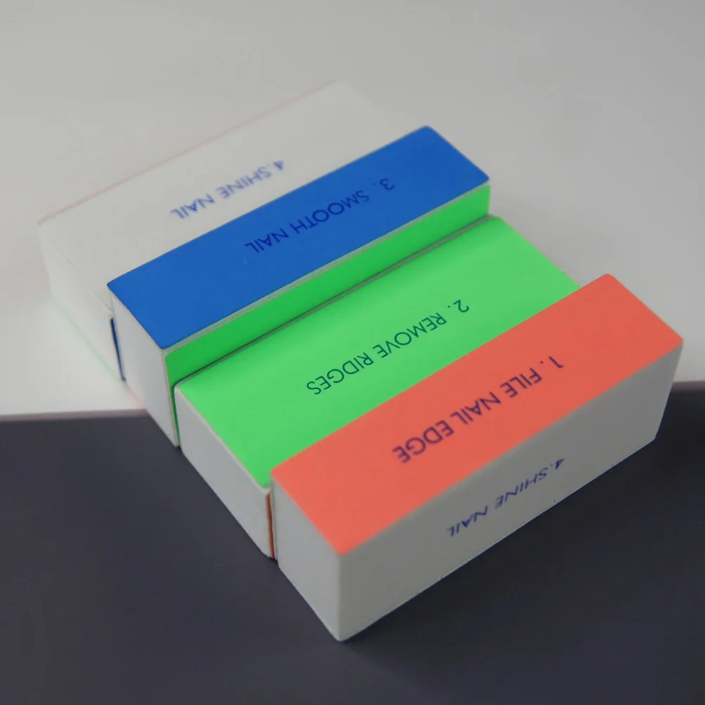 12 قطعة مبرد أظافر ملف الإسفنج الرملي كتل مانيكير باديكير مسمار مزيل الجلد الميت البولندية الأظافر الطبيعية كاذبة