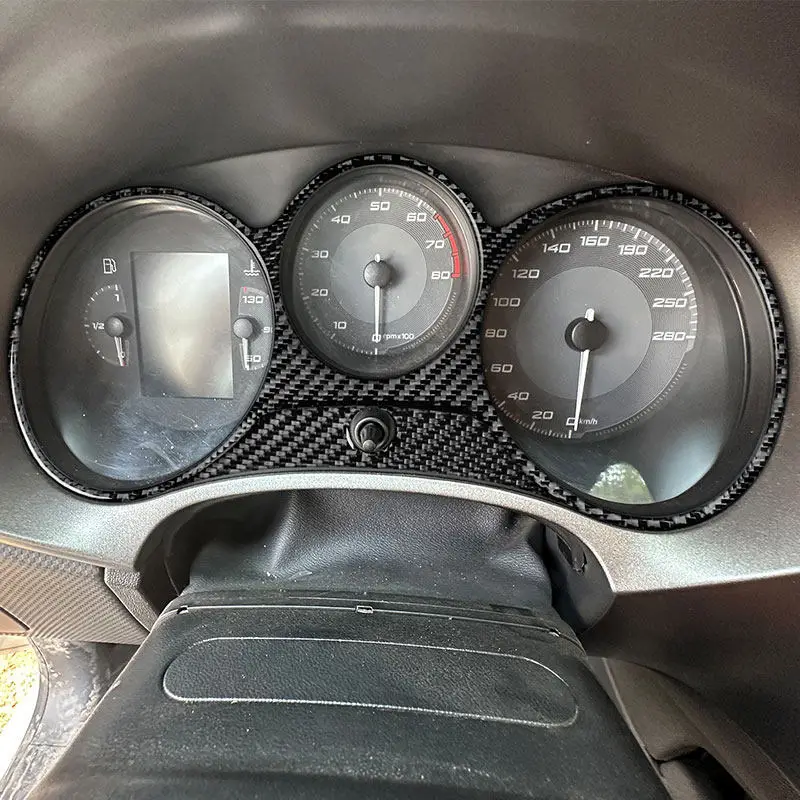 

For Seat Leon 2005 2006 2007 2008 2009 2010-2012 Soft Carbon Fiber Car Interior Speedometer Surround Stickers Trim Accessories