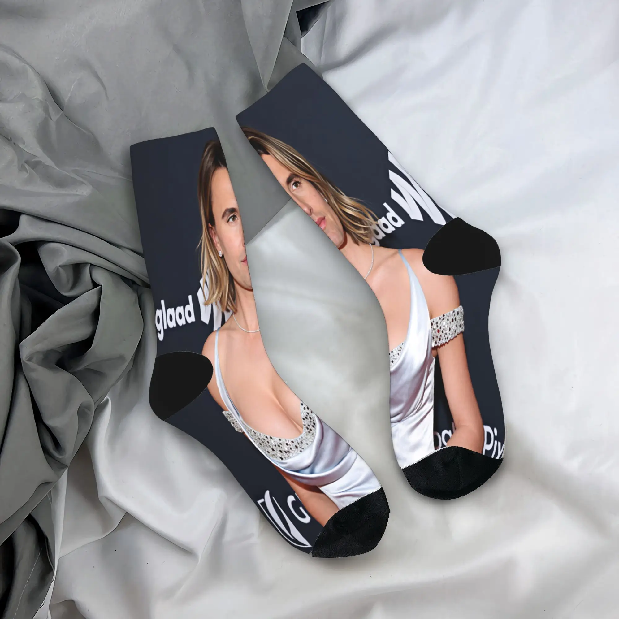Charlie Kirk Glamour Portrait Meme Socks  Gothic Stockings Autumn Non Slip Couple Socks Soft Breathable Printed Running Socks