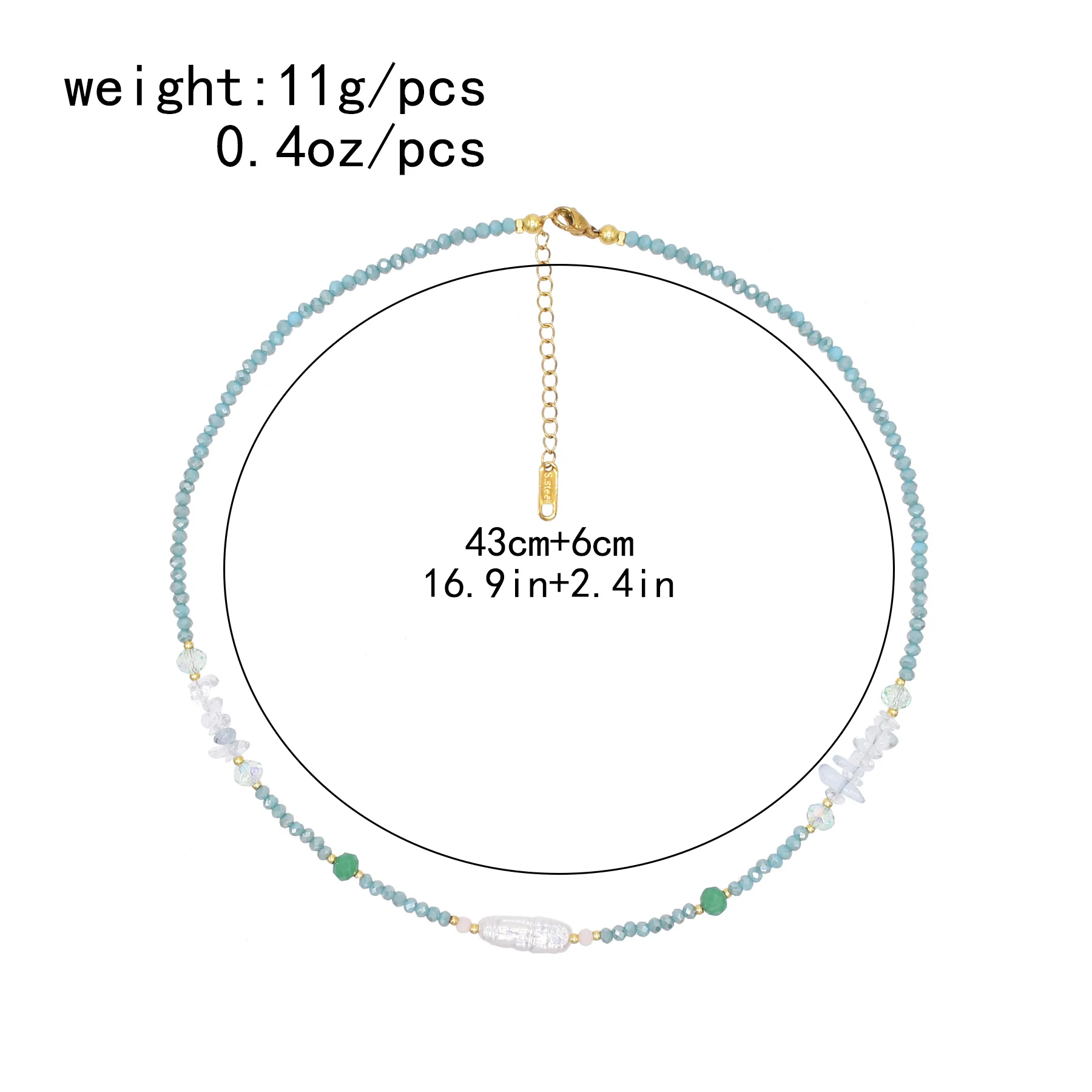 Simple Seed Beads Choker Necklace Women Collar Charm Handmade Bohemia Female Baroque Pearls  Jewelry Crystal Pendant Accessory