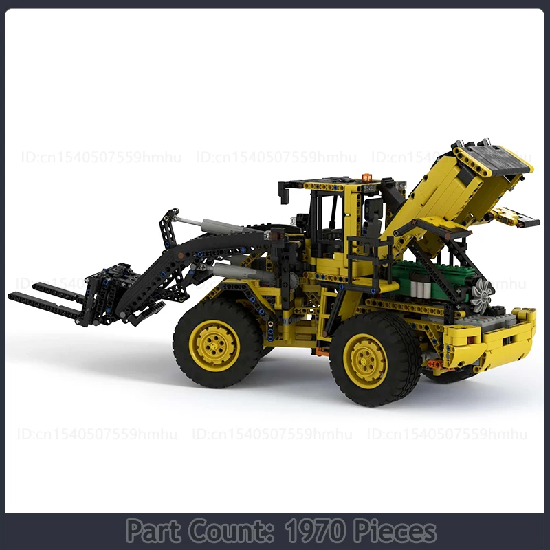 MOC Building Blocks City Construction Vehicle Wheel Loader Motor Technology Bricks DIY Assembly Truck Excavator Toys Xmas Gifts