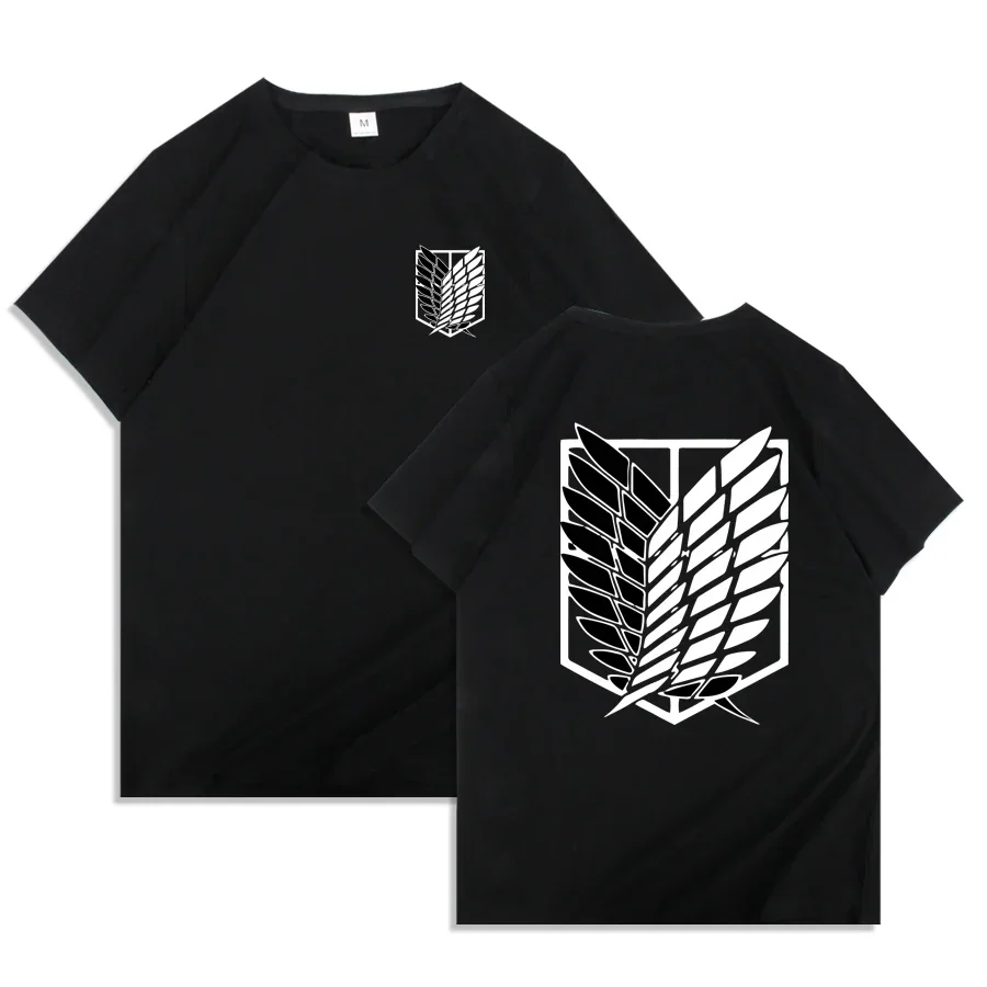 Camiseta de Anime Japonés para Hombre, Camiseta Unisex de Ataque a los Titanes, Camisetas con Gráficos de Ataque de los Titanes, Camisetas Kawaii de Dibujos Animados para Hombre, Tops de Verano Harajuku