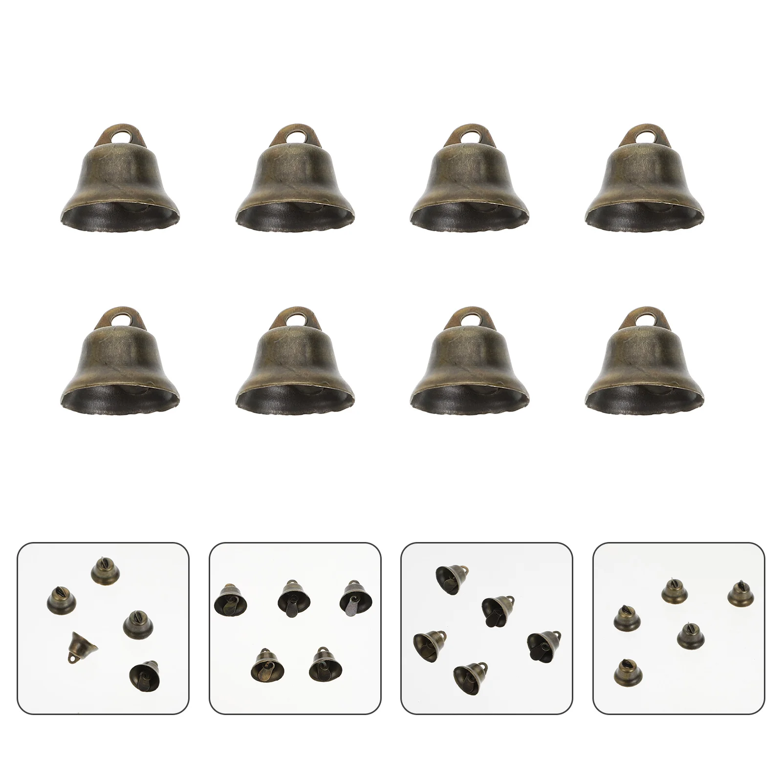 

100 Pcs Bronze Bell Safe Decorations Small Bells Pendant Mini Christmas Copper Xmas Pendants Party