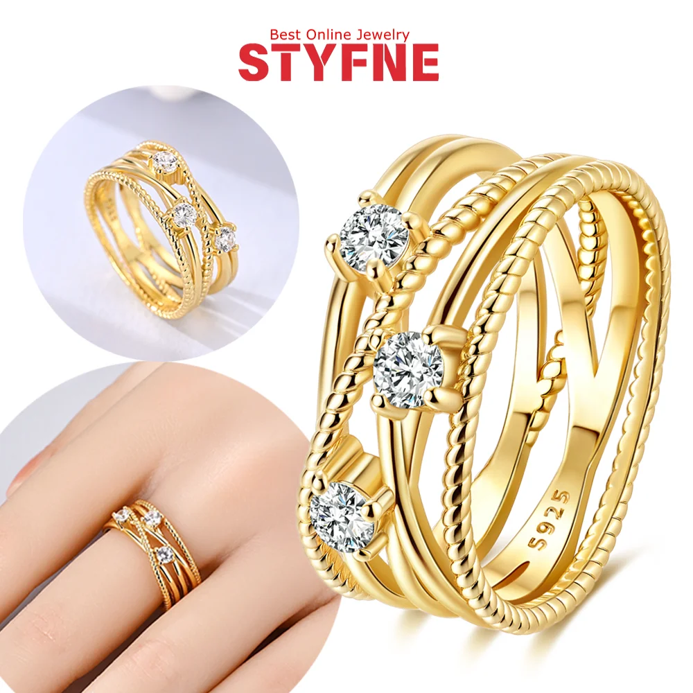 

925 Sterling Silver Halo Gold Pink Heart Crown Trendy Ring for Women Valentine's Day Fine Gift Exquisite Jewelry