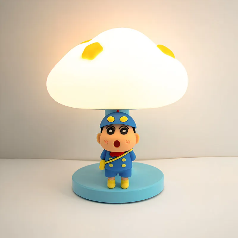 

Ночник Crayon Shin-Chan в форме облака с сенсорным управлением, силиконовый, для защиты глаз, прикроватный светильник для спальни, аниме-лампа, аниме-аксессуары