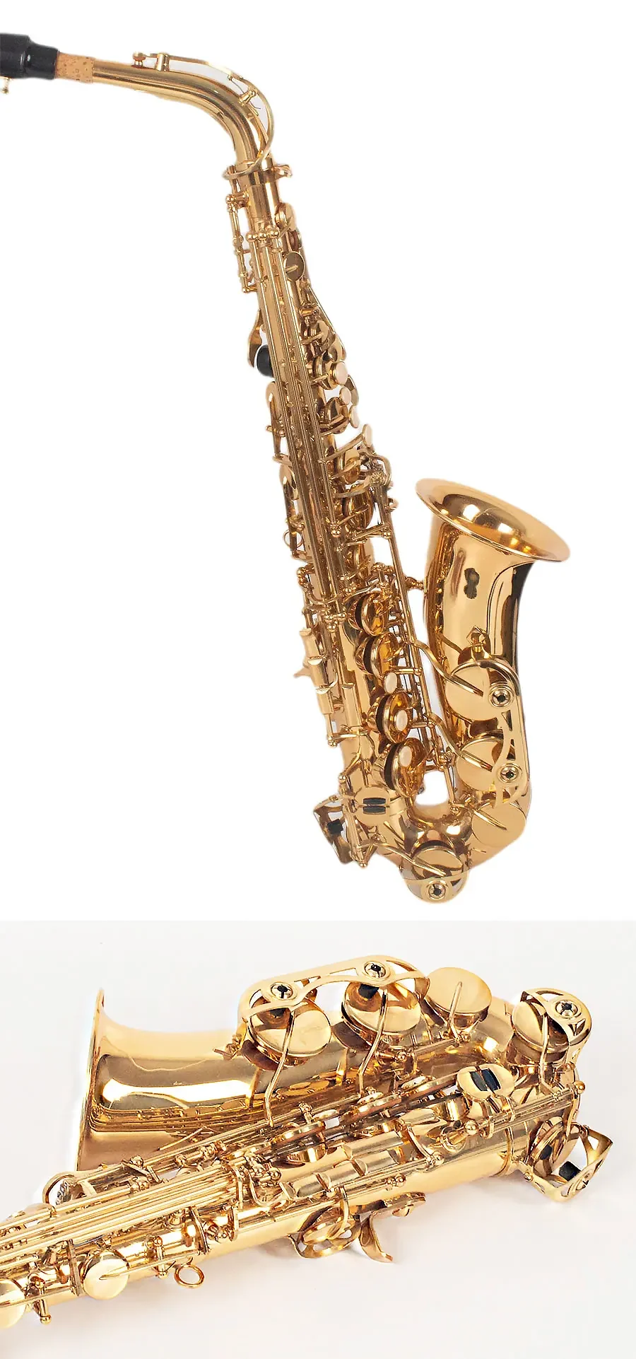 

E-Flat Eb Alto Saxophone Gold Keys with Case Music Instrument MAS-101