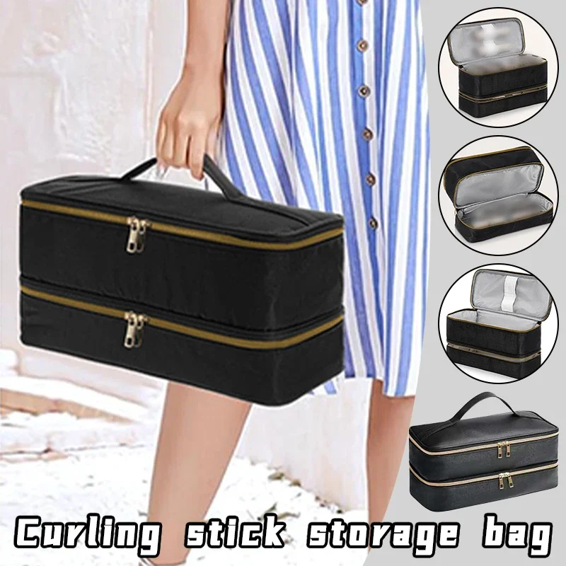Double-Layer Waterproof Travel-Friendly Storage Organizer Bag for Hair Dryers & Curling Irons - Large Capacity Protective Case