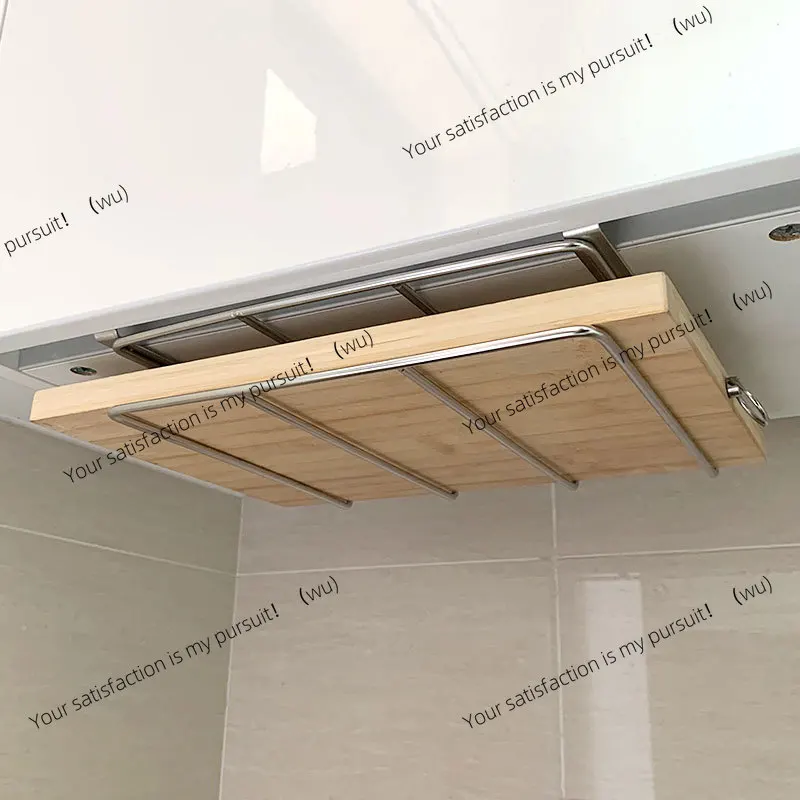 

Under Cabinet Cutting Board Organizer Holder Kitchen Hanging Chopping Board Pot Lid Kitchenware Storage Rack Stainless Steel
