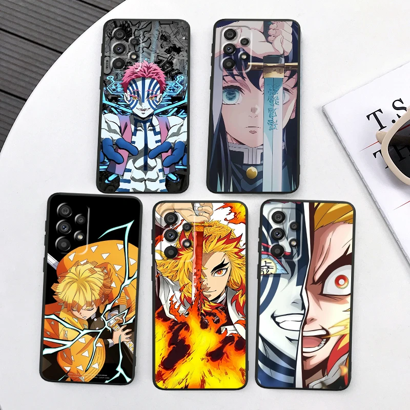 

Hot D-Demon Cute S-Slayer For Samsung A53 A52 A33 A32 A51 A71 A21S A13 A73 A55 A22 A23 A35 A72 A54 A12 5G Black Back Phone Case