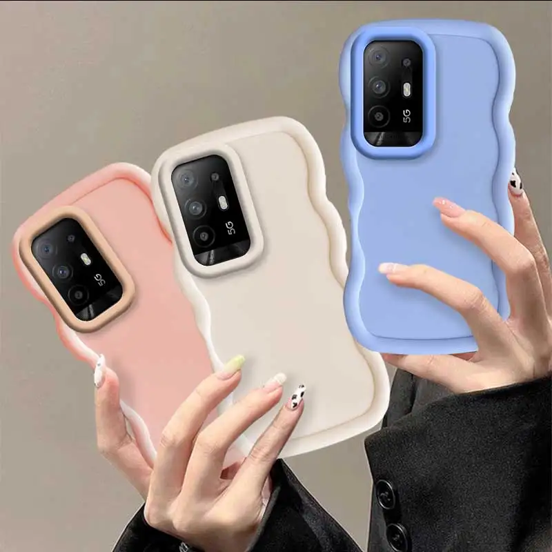 A94 Силиконовый чехол волнистой формы для телефона OPPO A60 A78 A79 A18 A16 A11S A93 A94 A17 A77 F27 K10 F25Pro Cover