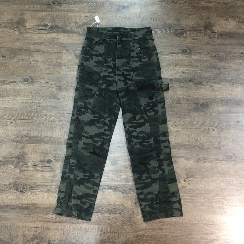 カエルドリフトファッションストリートヴィンテージ服アメリカンスタイル最高品質迷彩パンツルーズジーンズ女性男性のための