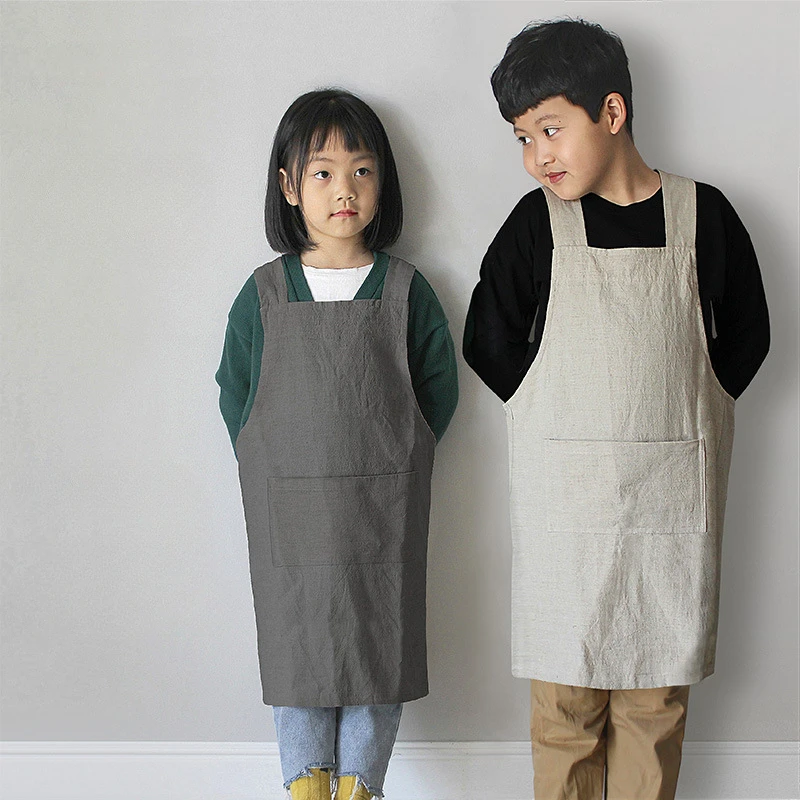 New Children Apron Studio Coveralls Waterproof Kindergarten Pottery Clay Class Clothing Strap Painting Clothing