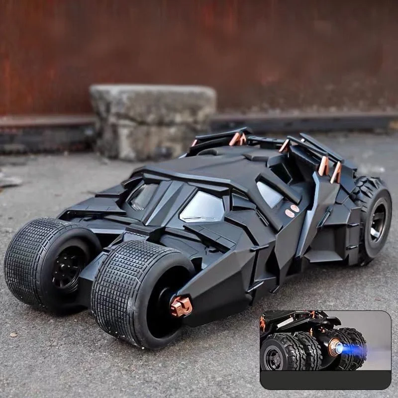 

1/24 Classic Movie Car 2008 Batmobile Alloy Concept Bat Sports Car Model Diecasts Metal Race Car Model Sound Light Kids Toy Gift