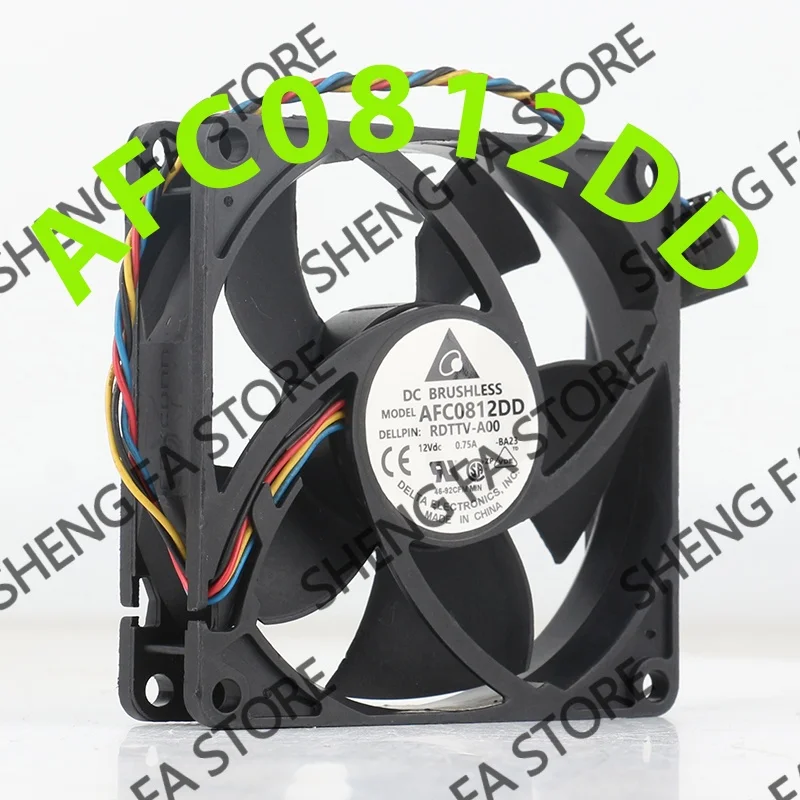 PWM temperature control CPU Double ball bearing New Delta 5V 24V 48V DC12V 0.75A AC EC 8020 80X80X20MM 8CM AFC0812DD cooling fan