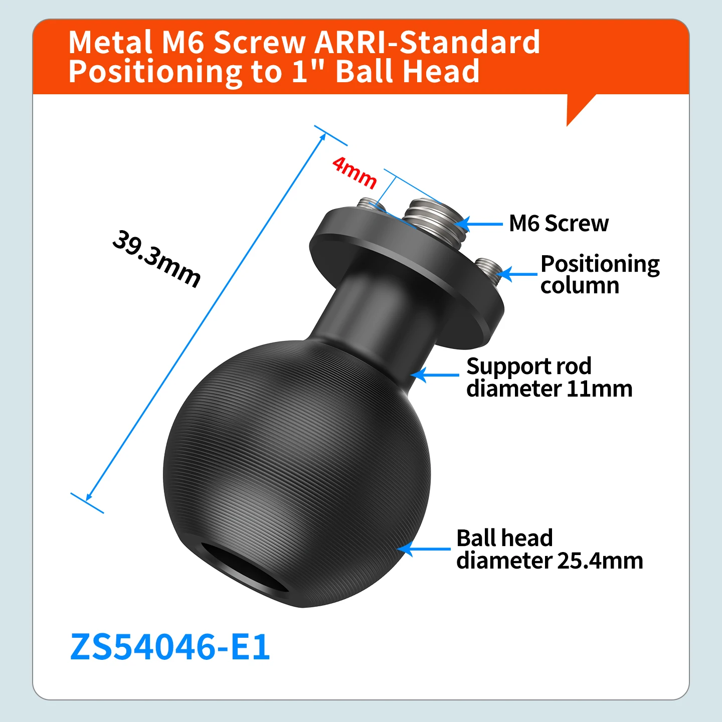 Aluminium 1 Zoll Kugelkopf-Adapter 1/4 M6 ARRI Positionierungsschraube Motorrad Fahrrad Handy GPS-Halterung für Gopro Insta360 Kamera – Detail 18