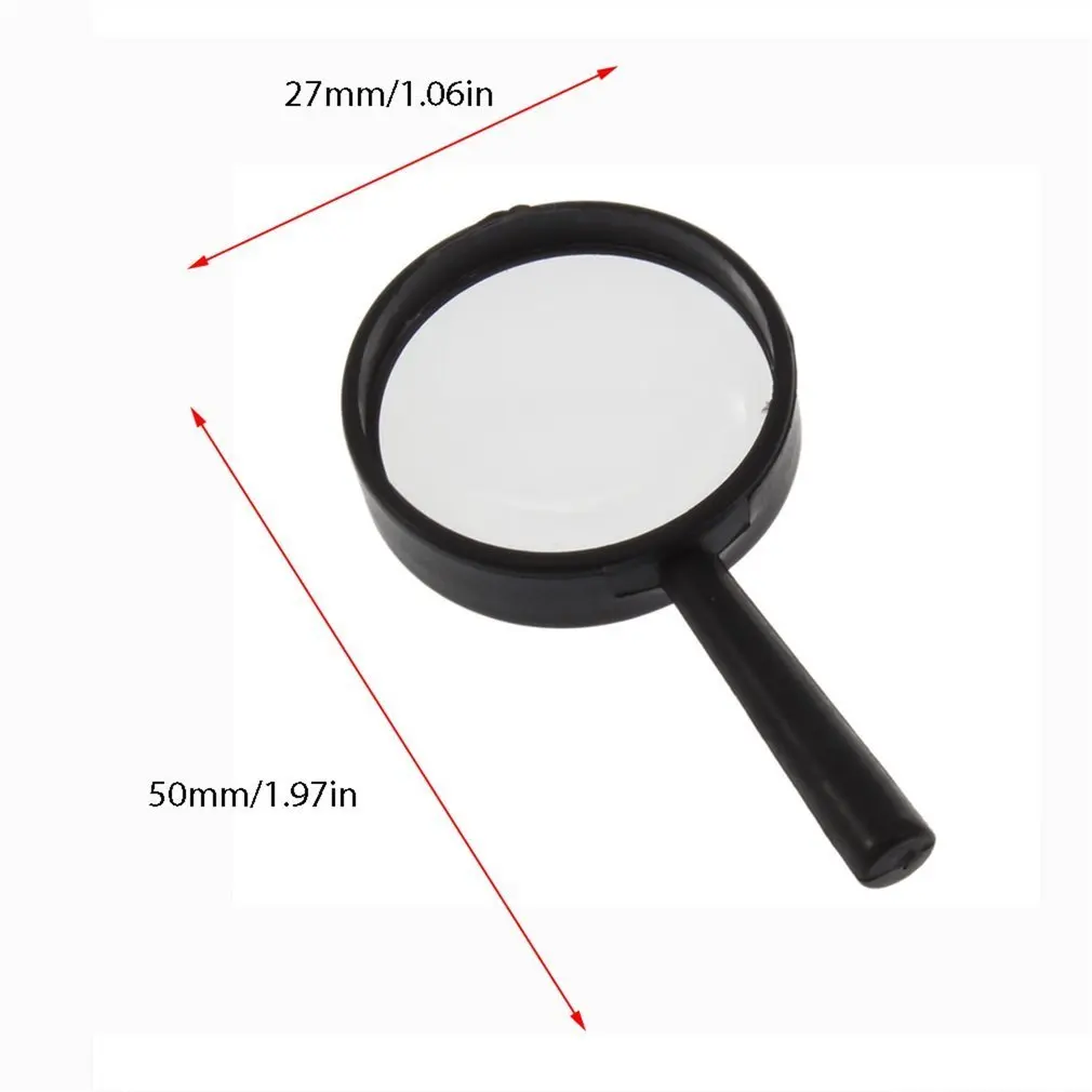 Top Handheld Reading 5X Magnifier Hand Held Magnifying Acrylic 25mm Mini Pocket Magnifying Glass Lens Reading Microscope