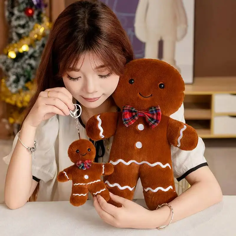 Dernière Biscuit homme sac à dos pendentif porte-clés poupée Kawaii en peluche poupée dessin animé mignon petite amie cadeau d'anniversaire poupée amusante