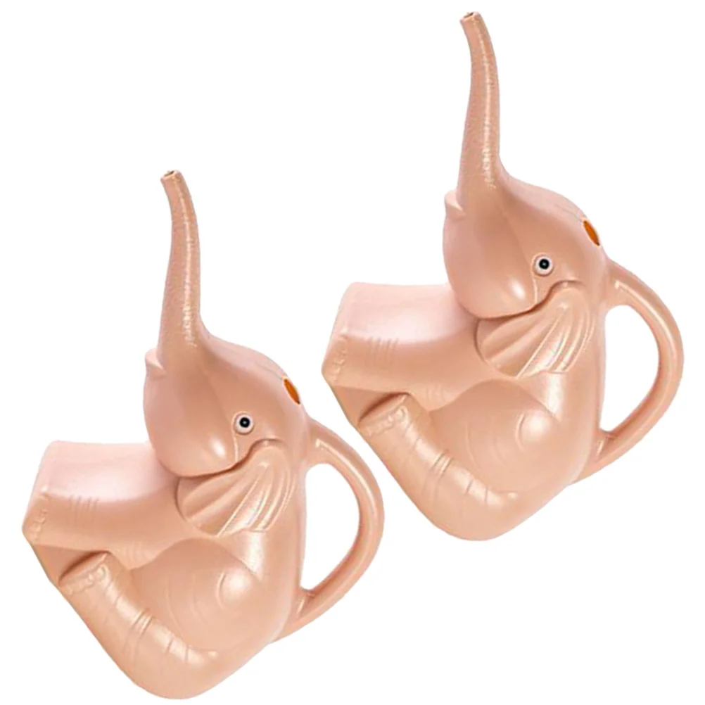 

2Pcs Watering Kettle Elephant Shape Long Spout Gardening Watering Pot Large Capacity Safe Durable Garden Supply