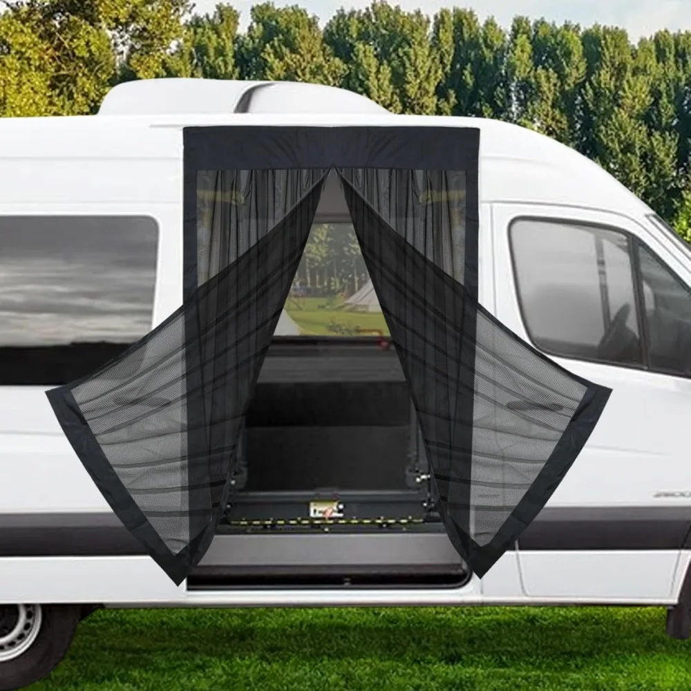 

Universal Size Side Door Flyscreen Mosquito Net Van Bug Screen For Mercedes Sprinter & Ford Transit And High Roof RAM Promaster